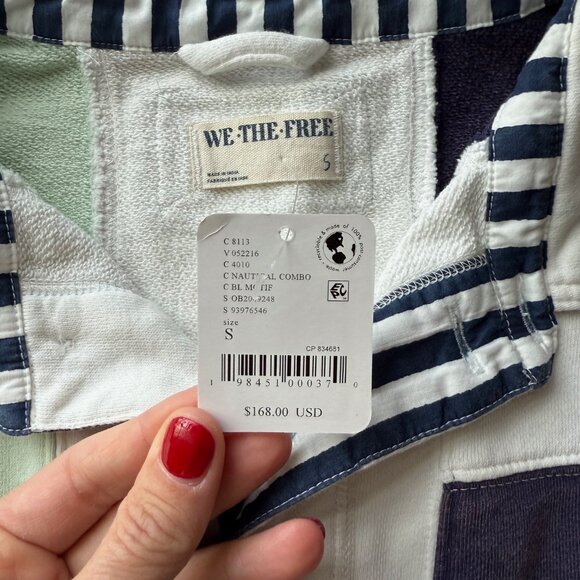 Free People We The Free American Dream Polo, Green & White | NWT, Size SMALL - Picture 7 of 7